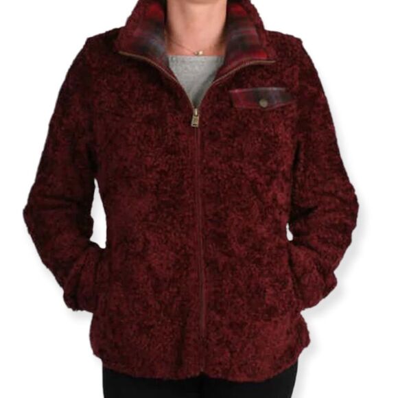 Pendleton fleece and wool trimmed jacket size large - Picture 1 of 9